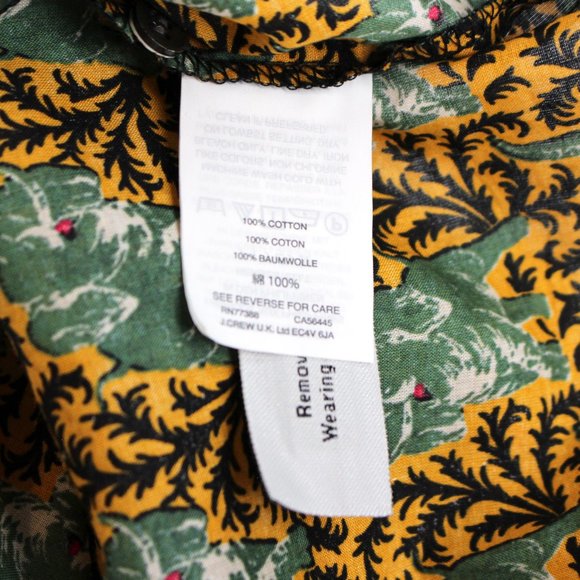 J. Crew Green and Yellow Off-Shoulder Blouse - Picture 8 of 9